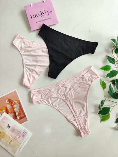 Imagen de Victoria's Secret Very Sexy High-Waist Tanga Satín Aros y Cintas Atrás.